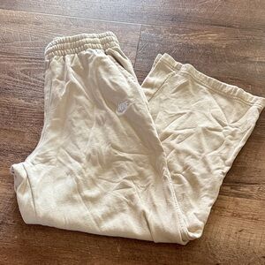 Nike Light Tan wide leg Joggers